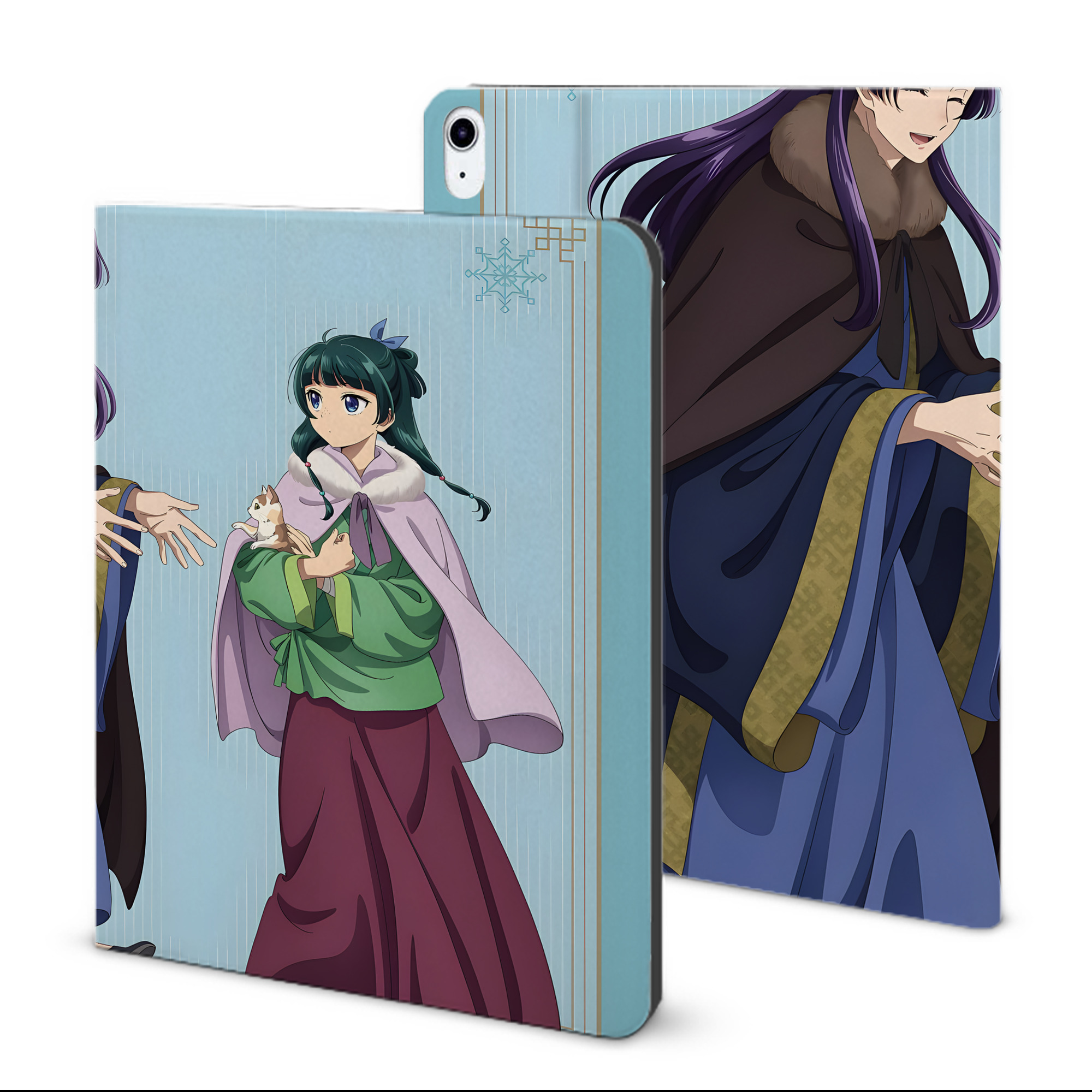 （画像用） 薬屋のひとりごと The Apothecary Diaries IPad ケース ブック型 PUレザー TPU 耐衝撃 軽量 薄型 ペン収納なし 全面保護 IPad 各モデル対応
